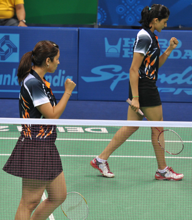 double dame badminton qui ont gagné un point