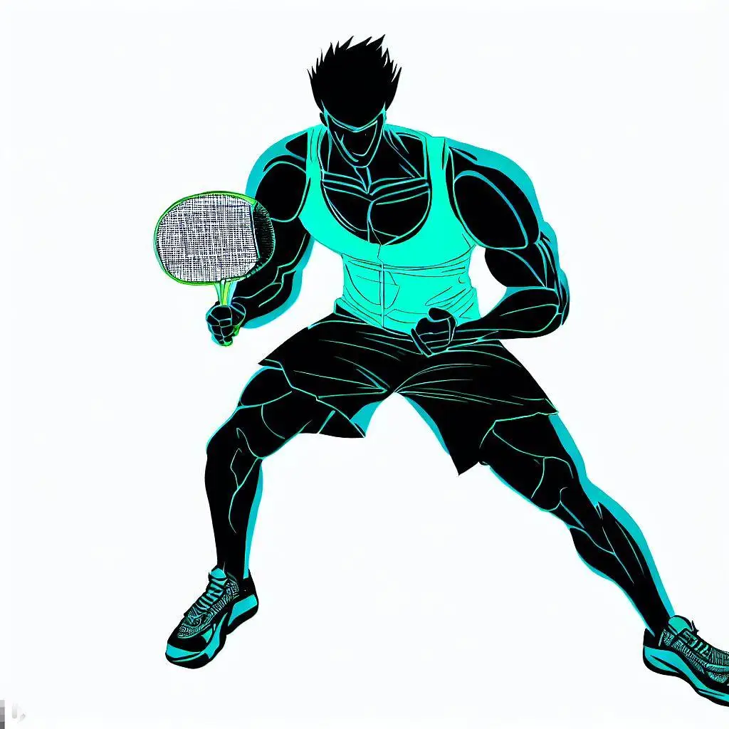 joueur de badminton musclé