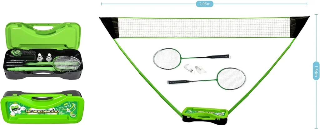 Filet de Badminton Portable et pliable, avec support pour raquette