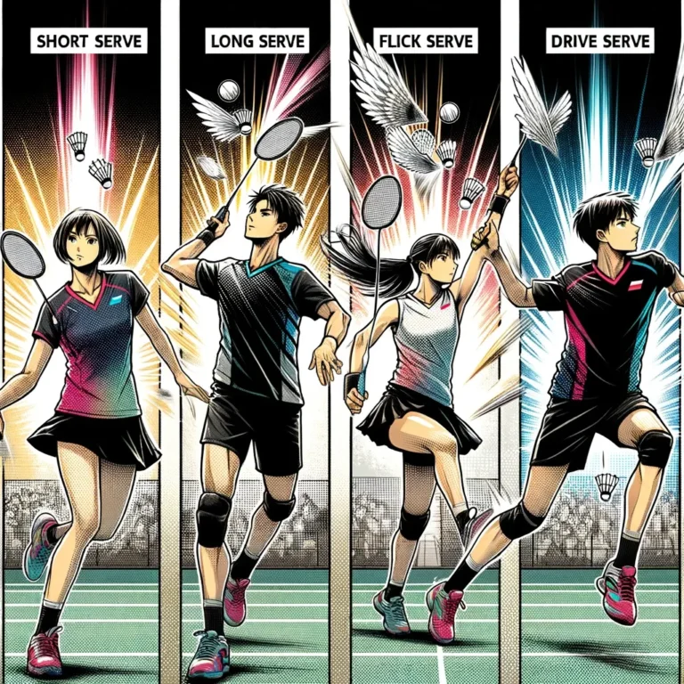 4 types de service au badminton