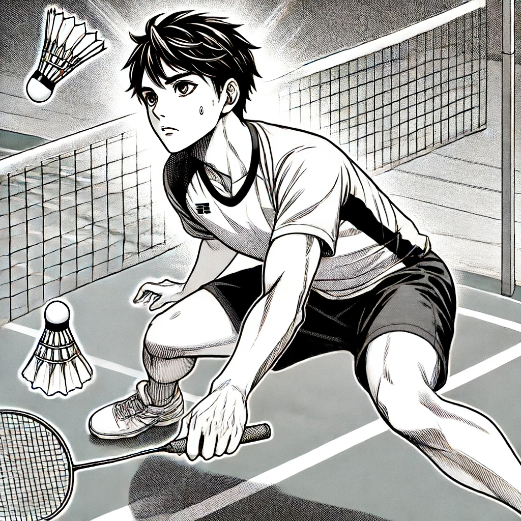 comment battre un rameur au badminton - joueur de badminton style manga